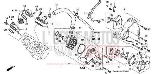 POMPE A EAU (V) CBR1100XXV de 1997